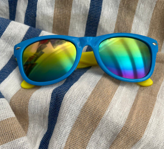 Mini 'Beach Days' Tote Bag - blue with sunnies!