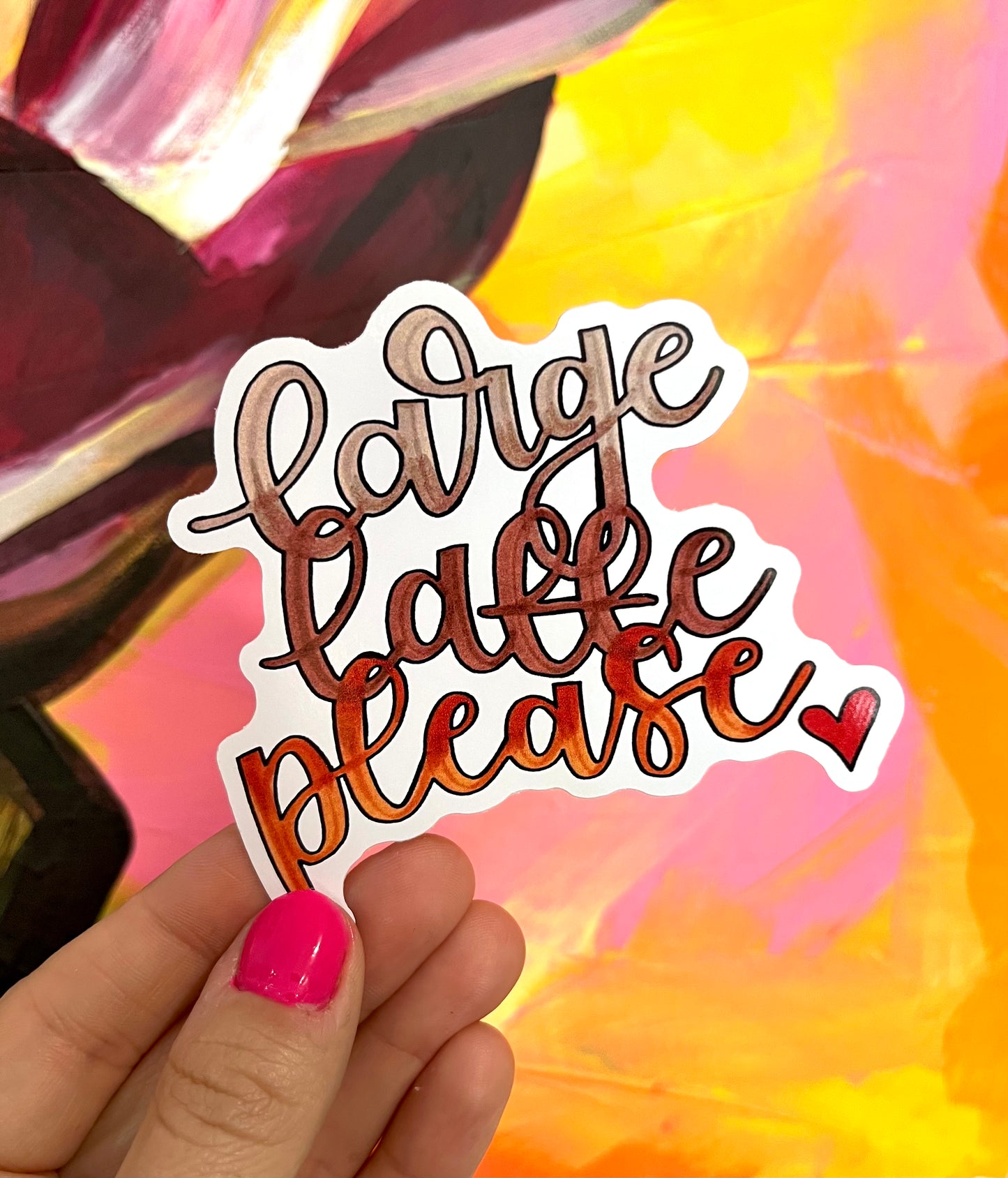 Sticker - Large Latte Please