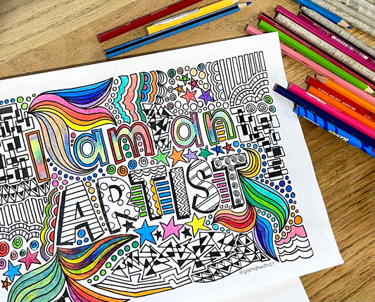 Colouring Page - Artist!