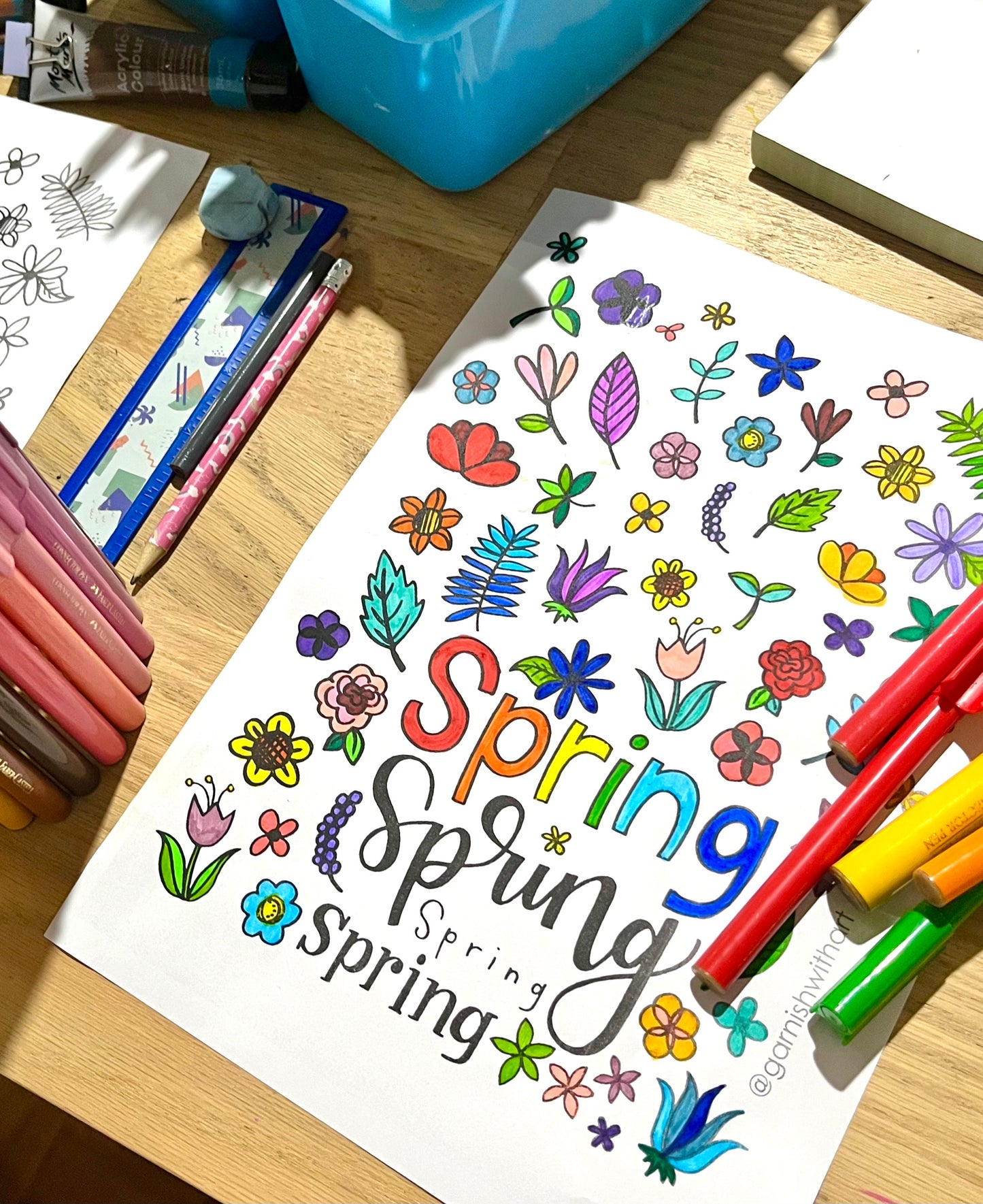 Colouring pages - Spring!