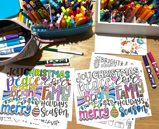 Colouring Pages - CHRISTMAS Pack!!