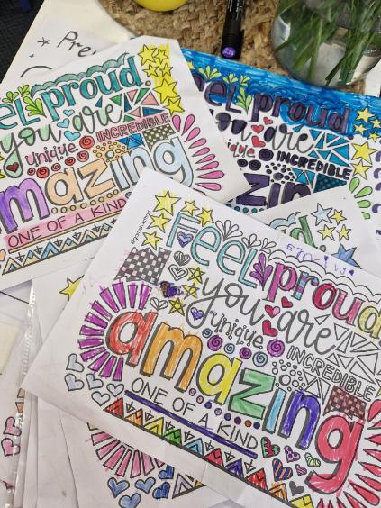 Colouring Page - Feel Proud