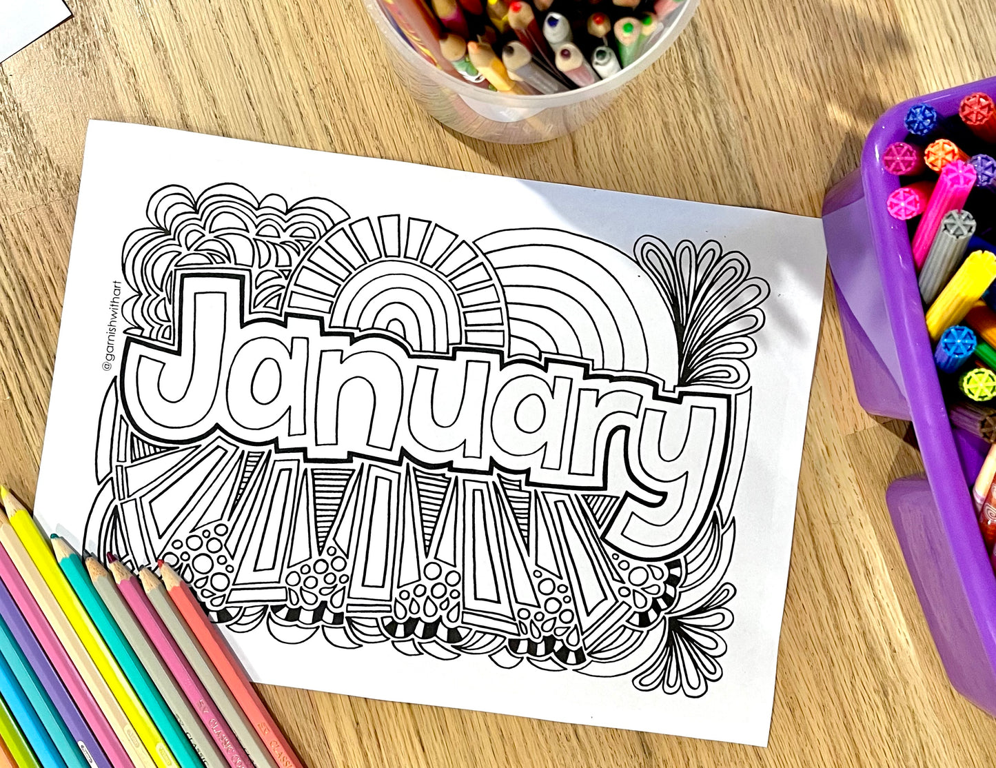 Colouring Pages - Months of the Year