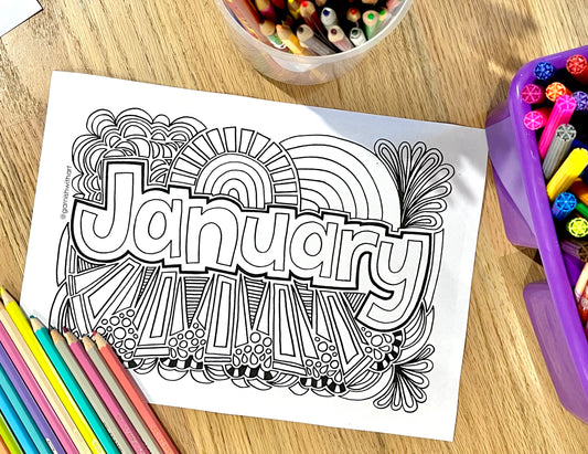 Colouring Pages - Months of the Year