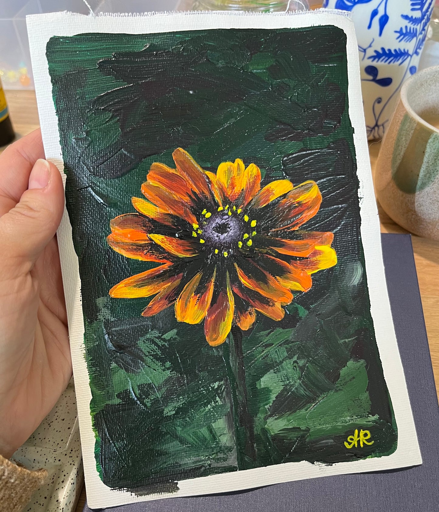 Treasure Flower - Framed Original Painting