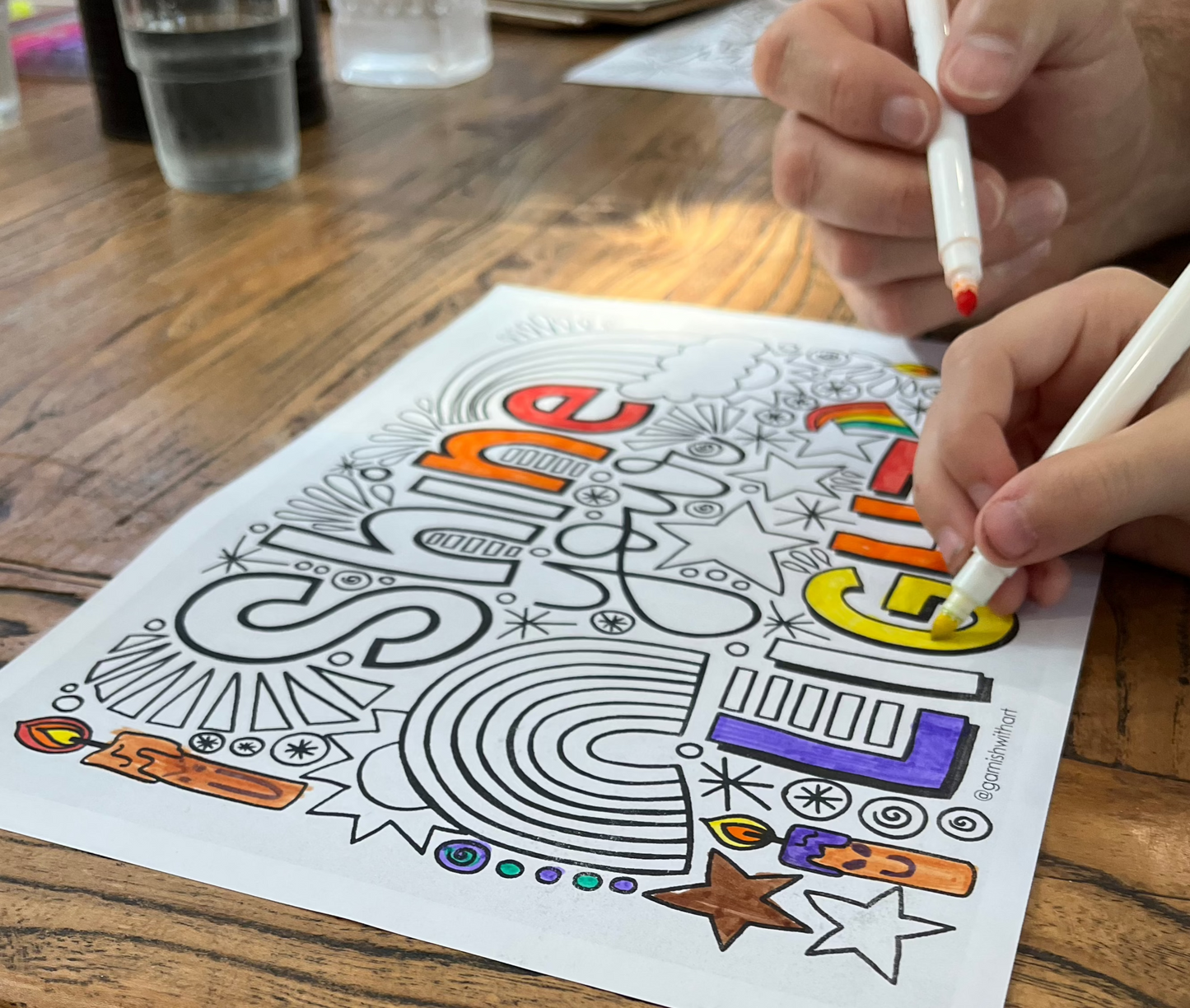 Colouring Page - Shine Your Light!