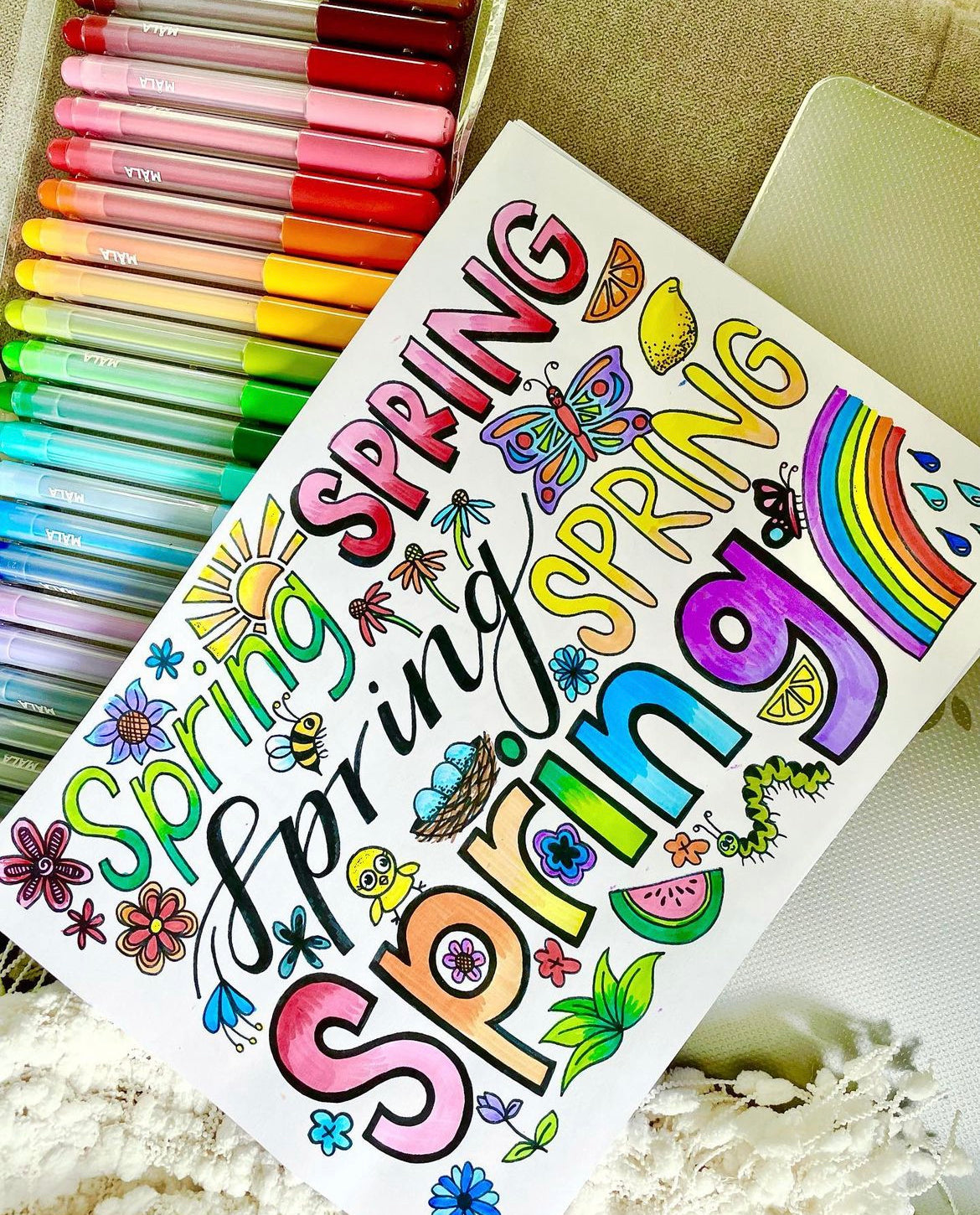 Colouring pages - Spring!