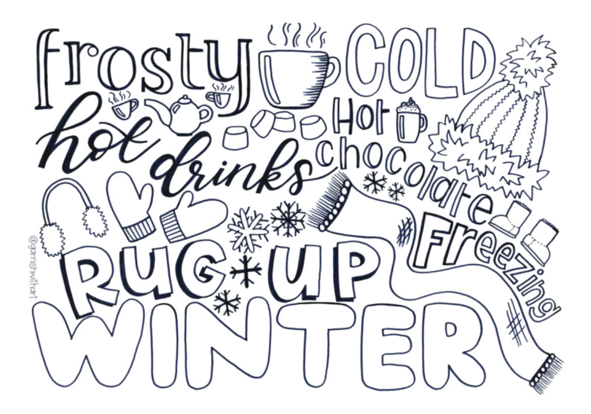Colouring Page - Winter