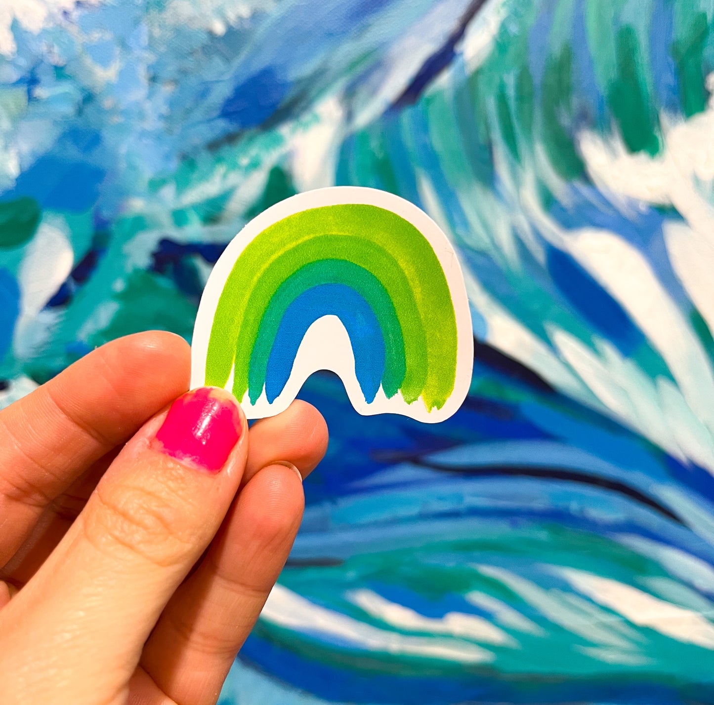 Sticker - Blue Green Rainbow