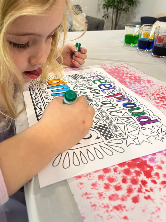 Colouring Page - Feel Proud