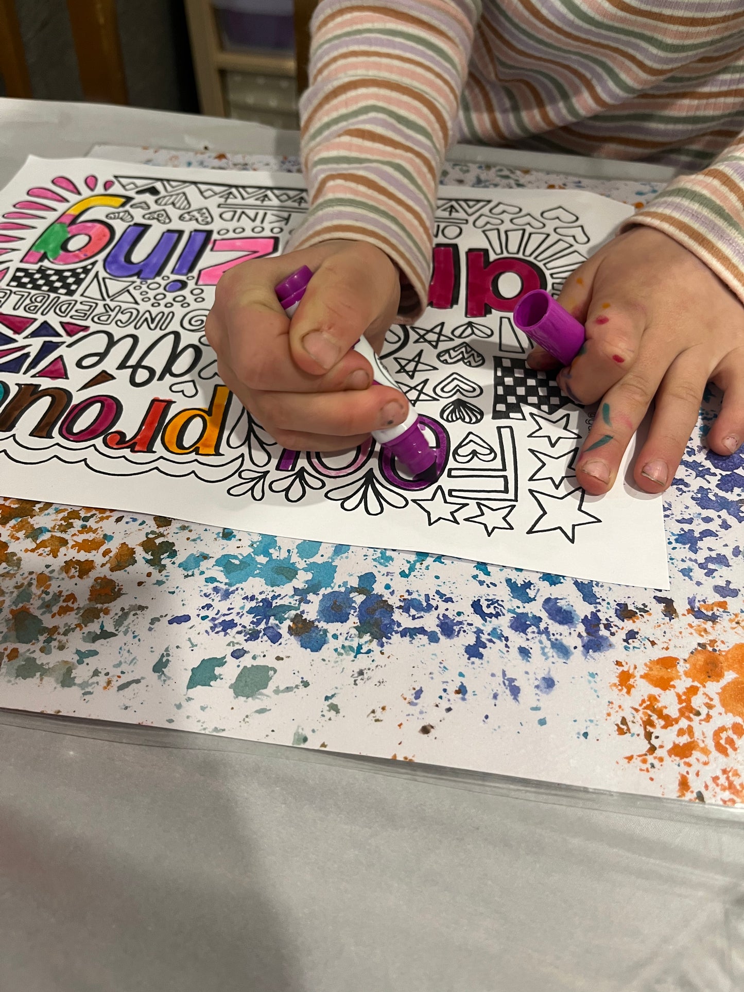 Colouring Page - Feel Proud