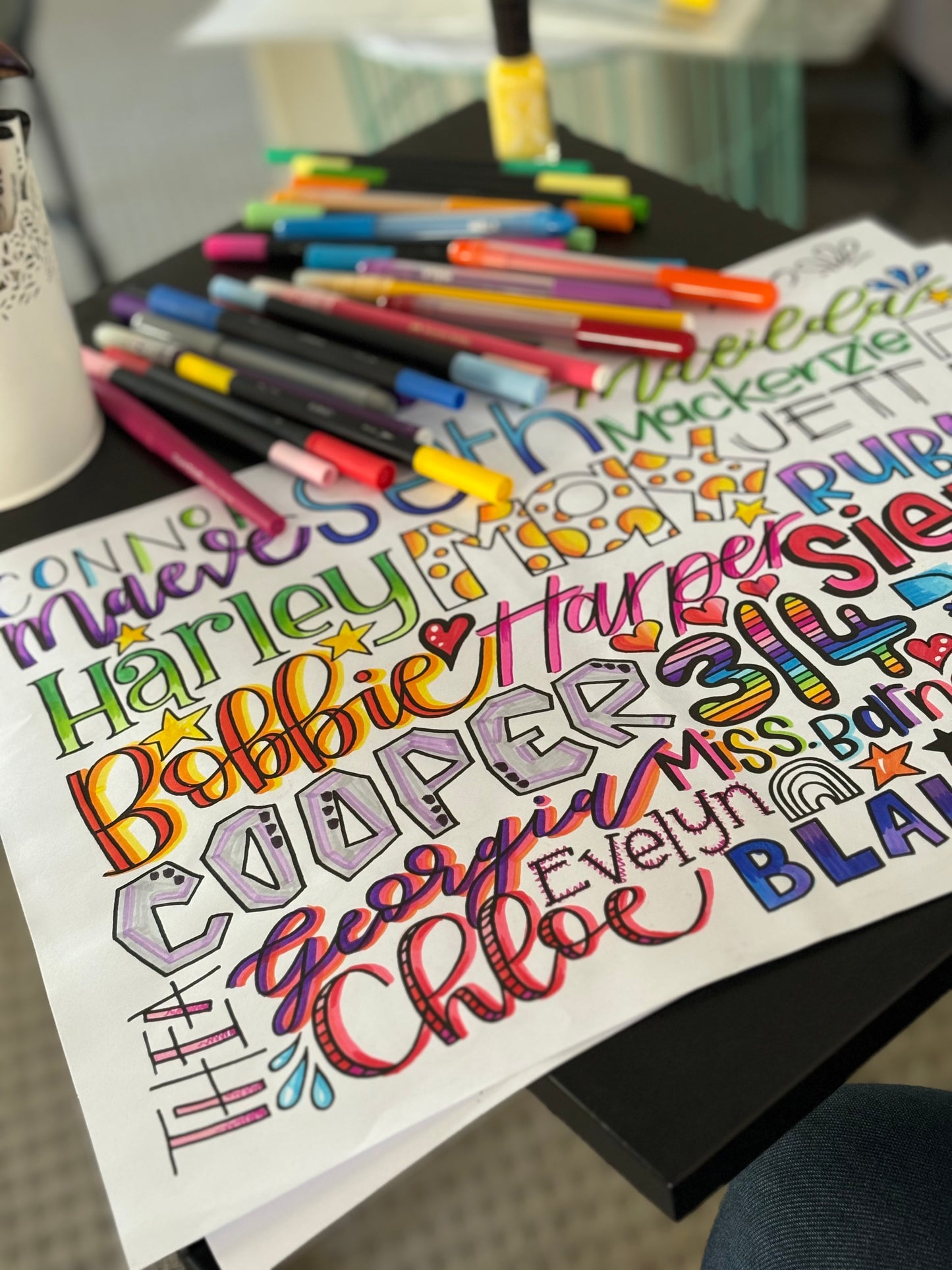 Custom - Class names colouring page